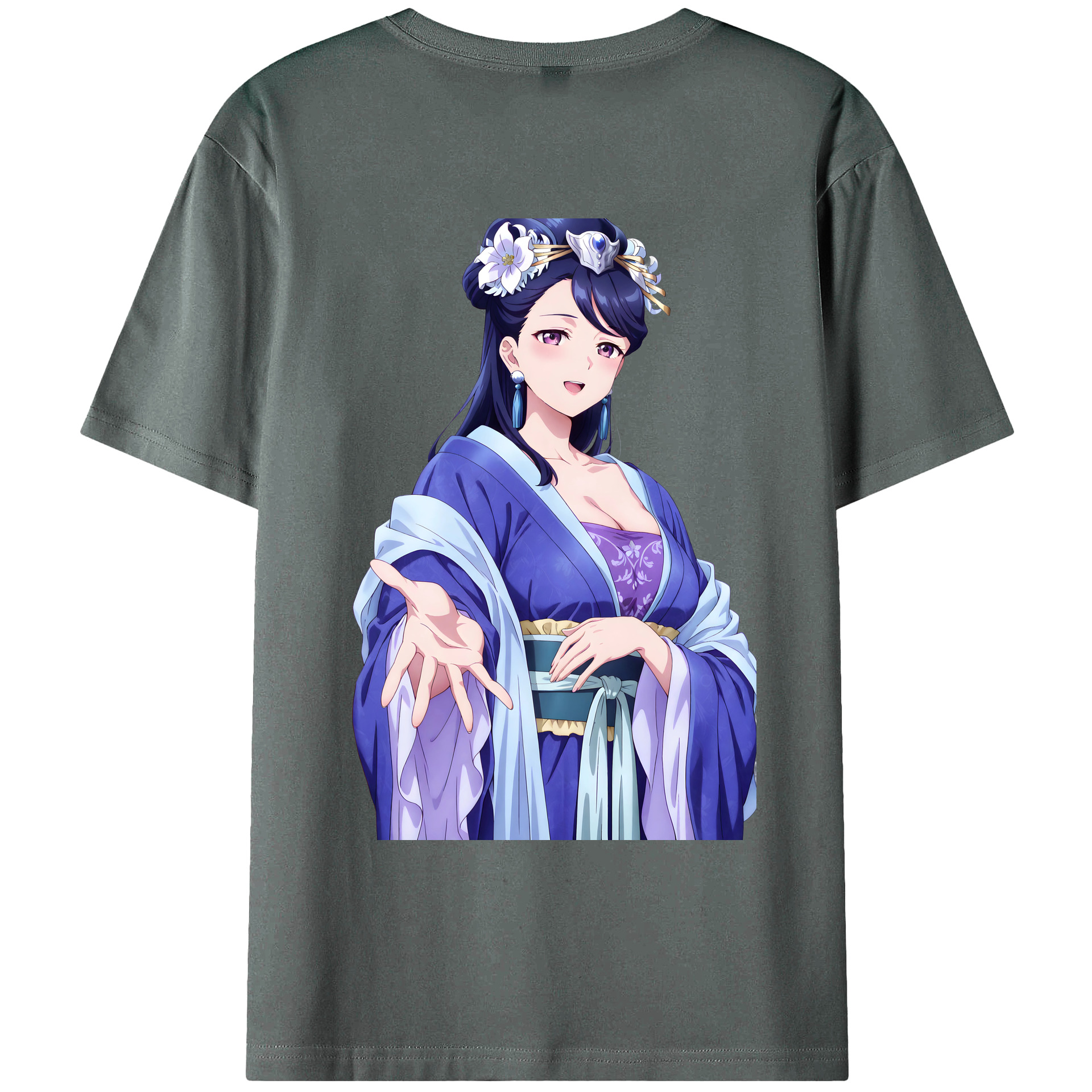 （画像用） 薬屋のひとりごと The Apothecary Diaries 綿100％ メンズ半袖Tシャツ（バックプリント） 通気性